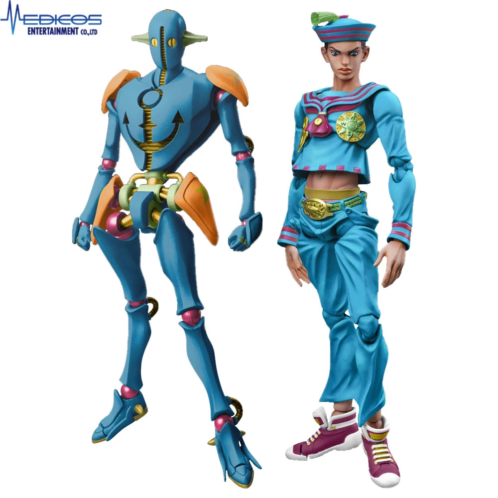 In Stock Original Medicos Entertainment Super Action Statue Jojo No Kimyou Na Bouken Jojolion Soft & Wet Anime Figure Garage Kit
