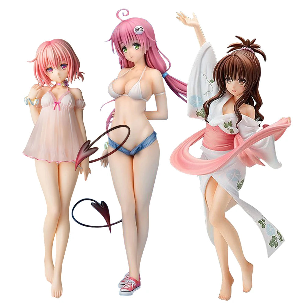 Anime Figure Lala Satalin Deviluke swimsuit action figures Momo Belia Deviluke figurine Yuuki Mikan statues PVC dolls gifts 24cm