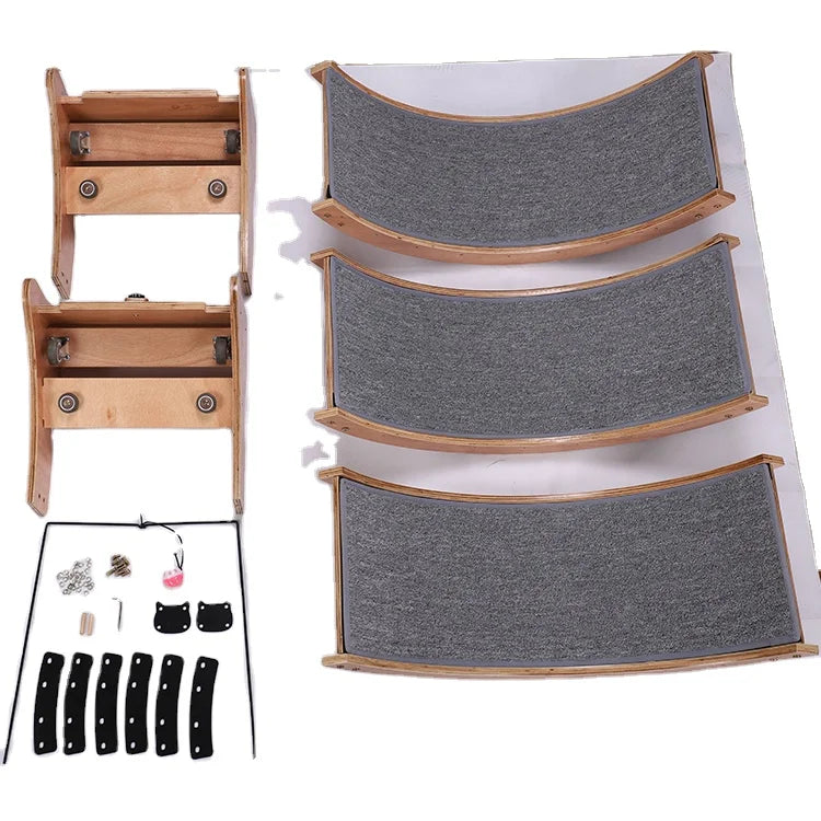 Newest 2024 Durable Wooden Cat Exercise Wheel Running Treadmill For Active Felines