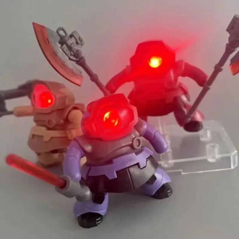 CHAOXING Model Q Version Dom MS-09 3PCS Set Anime Assembly Model Kit Plastic Model Collection Action Figures Decoration Toys