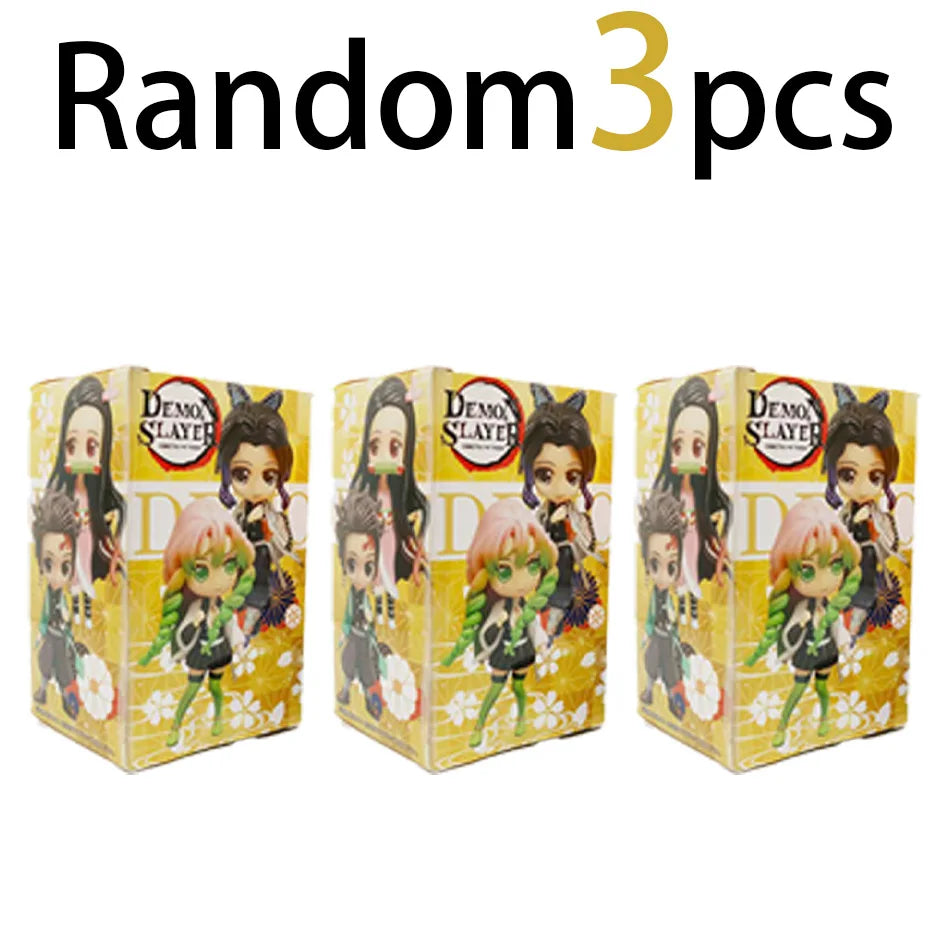 Hot Demon Slayer Blind Box Figure Plum Rain Series Kochou Shinobu Tomioka Giyuu Kanroji Mitsuri 1-8PCS Blind Box Figure Toy Gift