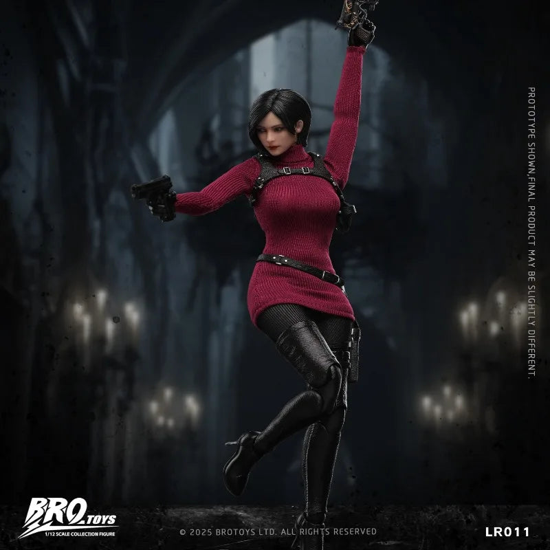 Original BROTOYS 1/12 Ada Wong Female Spy Action Figure LR011 Movable Eyes Body Set Figures Collectible Toys Models with Bouns