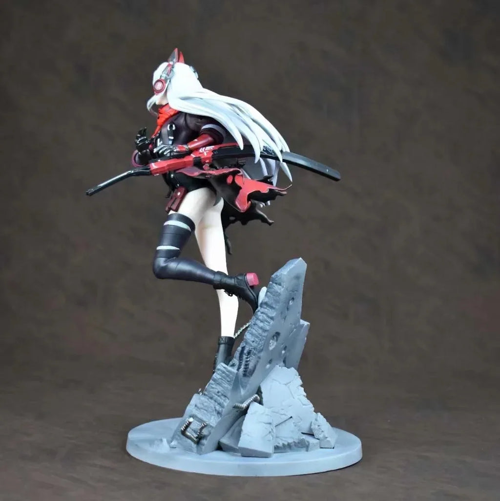 Punishing Gray Raven Lucia Crimson Abyss White Hair Battle Anime Figure Boxed Game Collectible Statue For Anime And Game Fans
