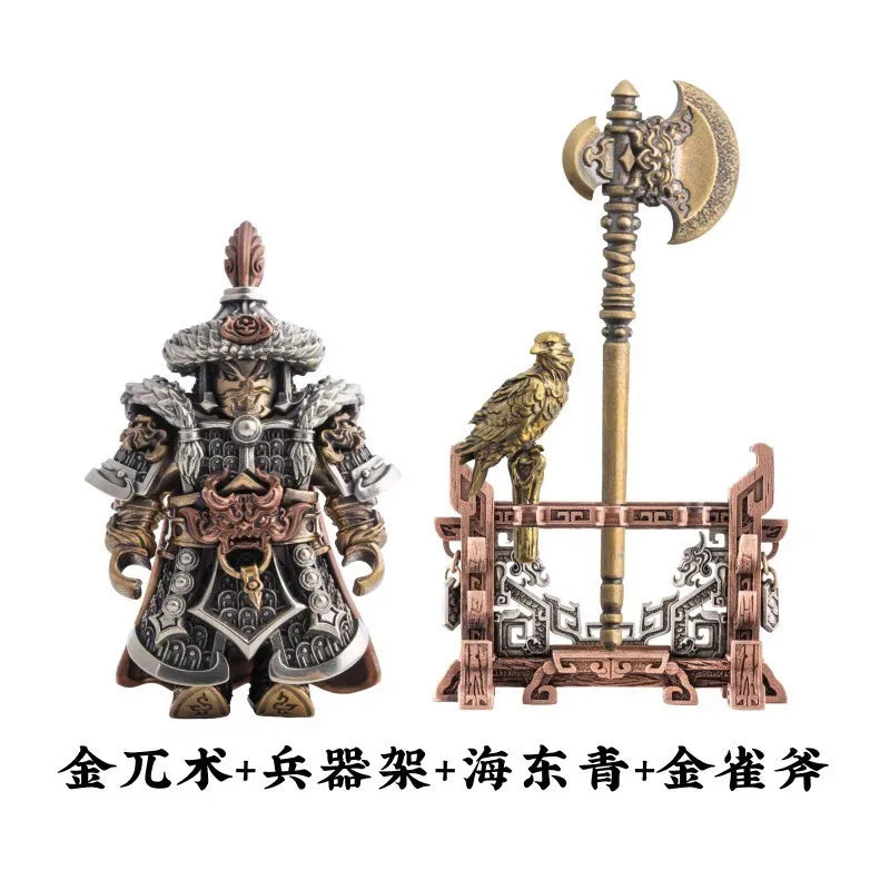 Ancient Tough Character Heroes Delicate Metal Figurine Crusades Templar MOC Building Blocks Magnetic Detachable Bricks Toys
