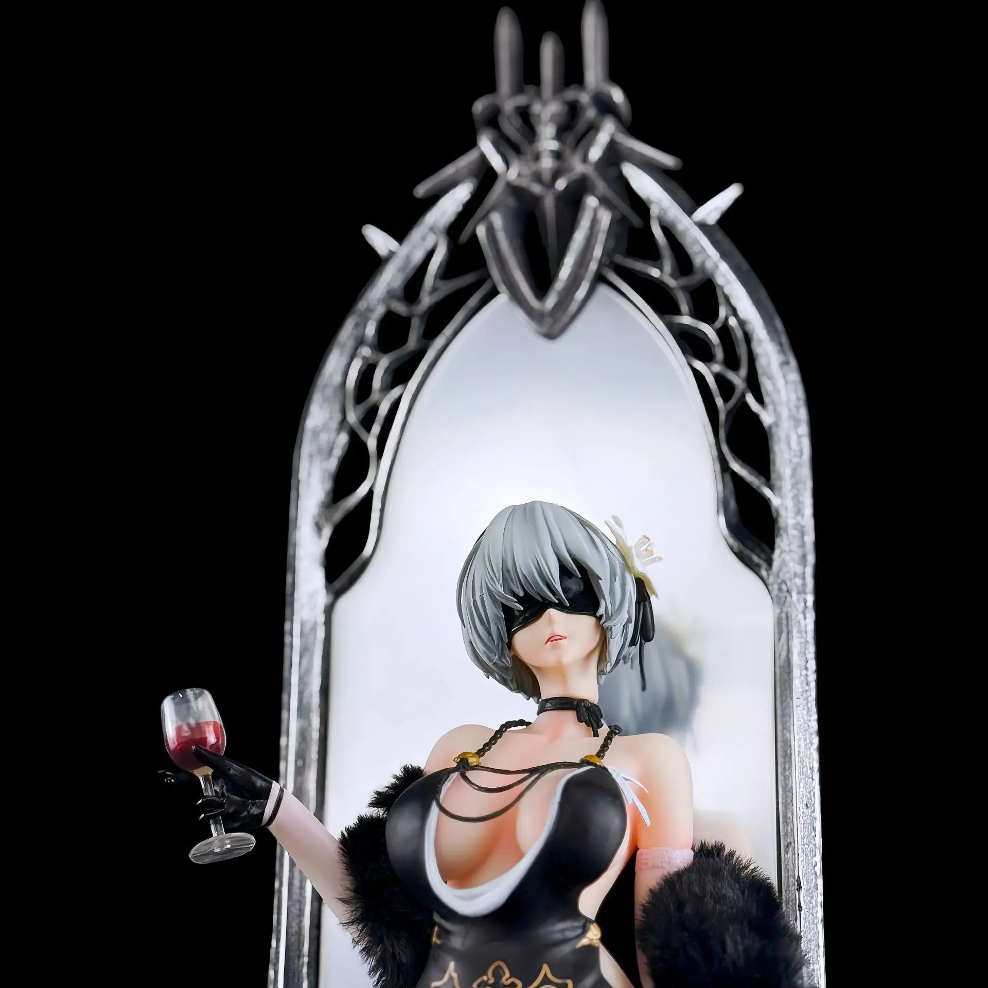 Dinner Series 2B 1/4 Scale Anime Figure Double Head Sculpt 63cm Tall ABS Anime Collection Giant Statue Gift Model