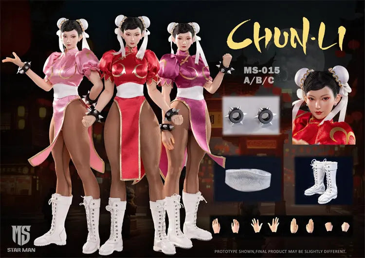 In Stock Original STAR MAN Chun-Li 4.0 Movability Model Toys Collection Starman MS-015A/B/C 1/6 Soft Rubber SF 6
