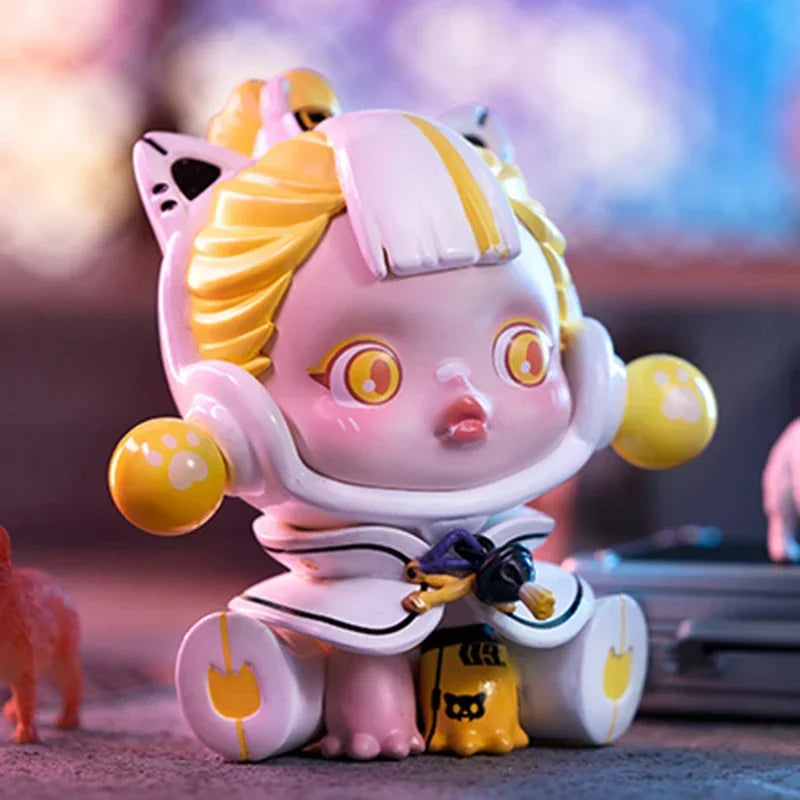 POP MART Skullpanda City of Night Series Blind Box Toys Kawaii Anime Action Figure Caixa Caja Mystery Box Dolls Girls Gift