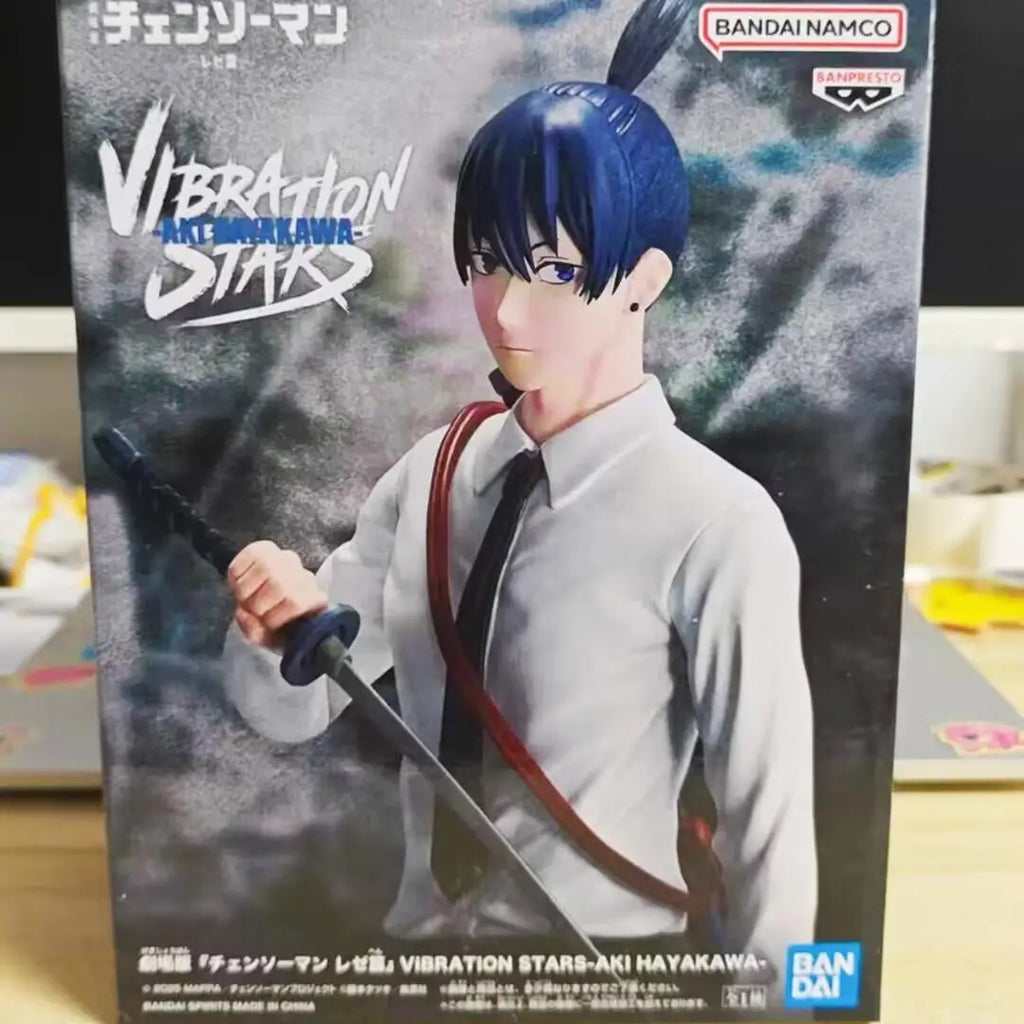 Bandai Namco Banpresto Chainsaw Man Vibration Stars Hayakawa Aki PVC Desktop Ornament Action Figure Model Collectors Gifts