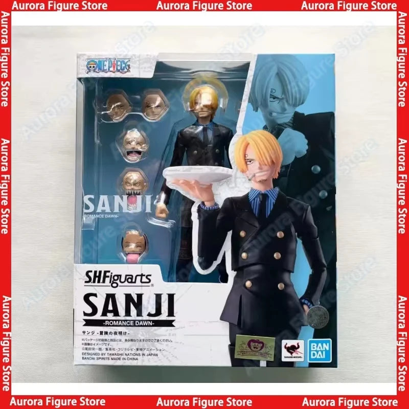 In Stock Bandai S.H.Figuarts SHF ONE PIECE Sanji Romance Dawn Anime Action Figure Toys Gift Model Collection