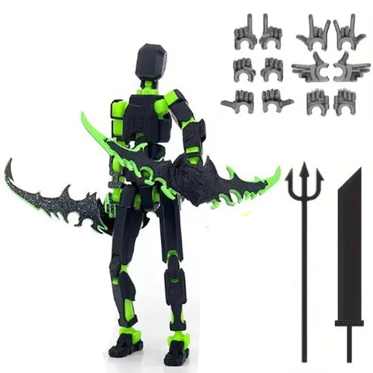 Lucky Poseable 13 Joints 3D Printed Mannequin DIY Desktop Toy for Kids 3rd Generation Robot