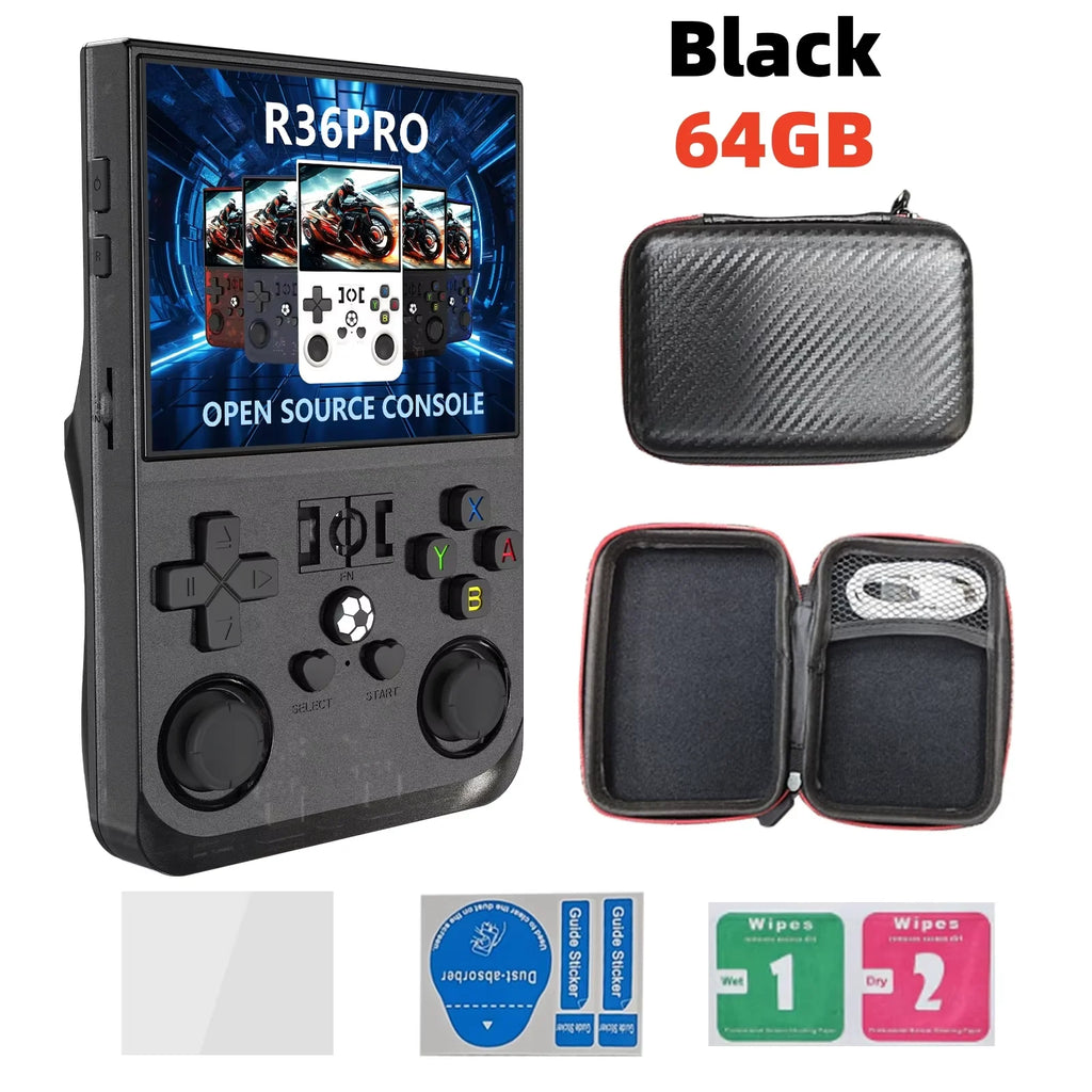 Retro R36 Ultra Handheld Video Game Console IPS Screen 128GB Games Portable Pocket Player Linux System R36S R36 PRO