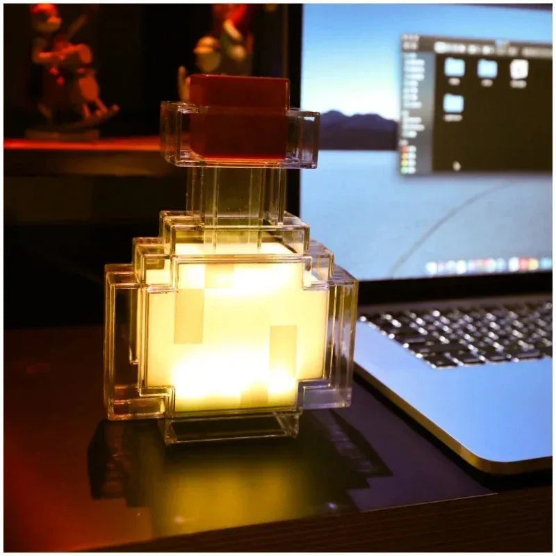 Brownstone Flashlight LED Night Light Bedroom Decorative Light Color Changing Bottle Weapon USB Charging with Buckle Kids Gift#E