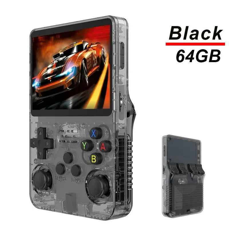 R36S Retro Games Console 3.5 Inch IPS Screen 64GB Classic Consolas Retro Handheld Games Consoles Portable Pocket Game Player