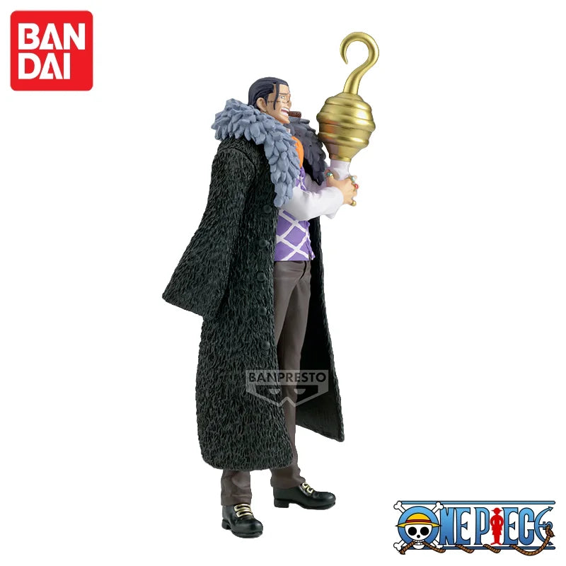 In Stock 100% Original Bandai One Piece DXF Anime Great Pirate Route Crocodile (Old Sand) Character Model Collectible Toy