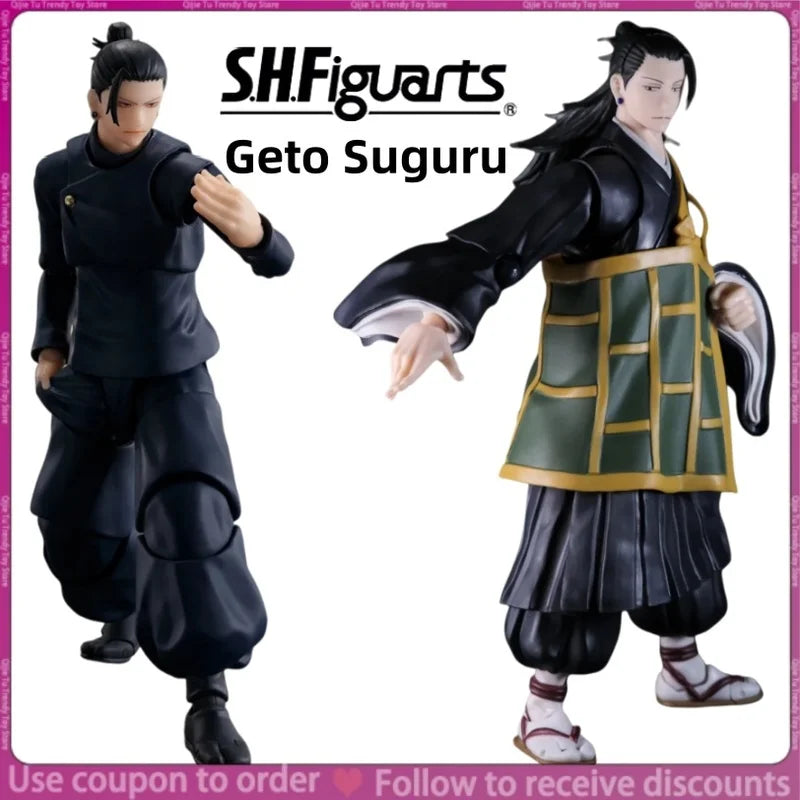 In Stock Bandai Genuine S.H.Figuarts Jujutsu Kaisen Anime Suguru Geto Figures Model Doll Toy Ornament Surprise Gift Collectible
