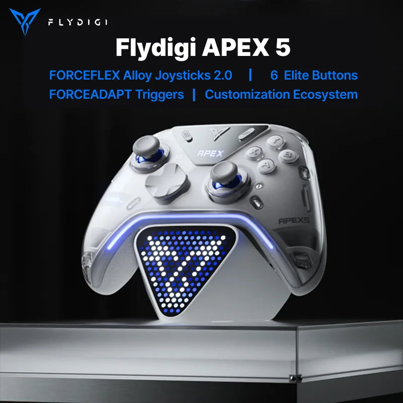 Flydigi APEX 5 Elite Game Controller Adjustable Joysticks Force Feedback Triggers RGB Multi-Platform For PC Switch Android IOS