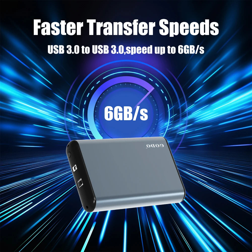 6T Portable Retro Game Hard Drive For PS5/PS4/PS3/PS2/Xbox/N64/Switch Emulator Game HDD Built-in 65000+ Games For Win PC/Laptop