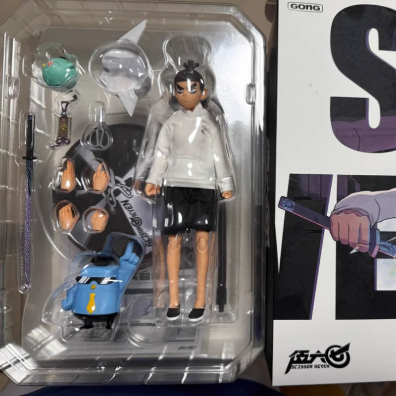 New 22cm Scissor Seven Action Figure 1/8 Joint Movable Doll Creative Model Toy Desktop Ornament Collectible Boy Chrismas Gift