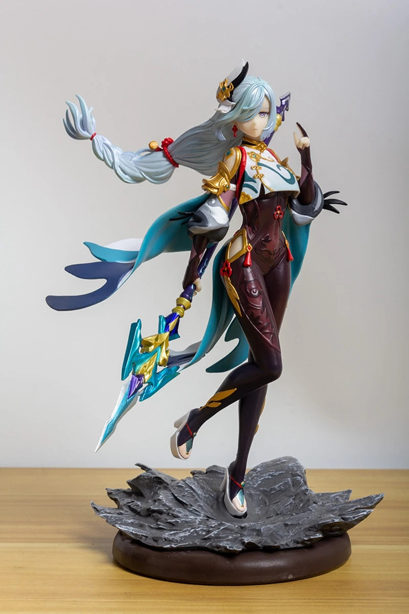 30cm Game Peripherals GK Genshin Impact Anime Figures ShenHe Action Figure Collectible Decoration Ornaments Model Doll Toys Gift