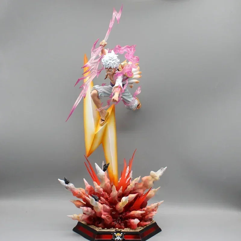 One Piece Аниме Фигурки Gear 5 Luffy Sun God Nika Фигура 50см PVC Фигурка Gk Статуя Колекционерски Модел Декорация Аниме Детски Gif