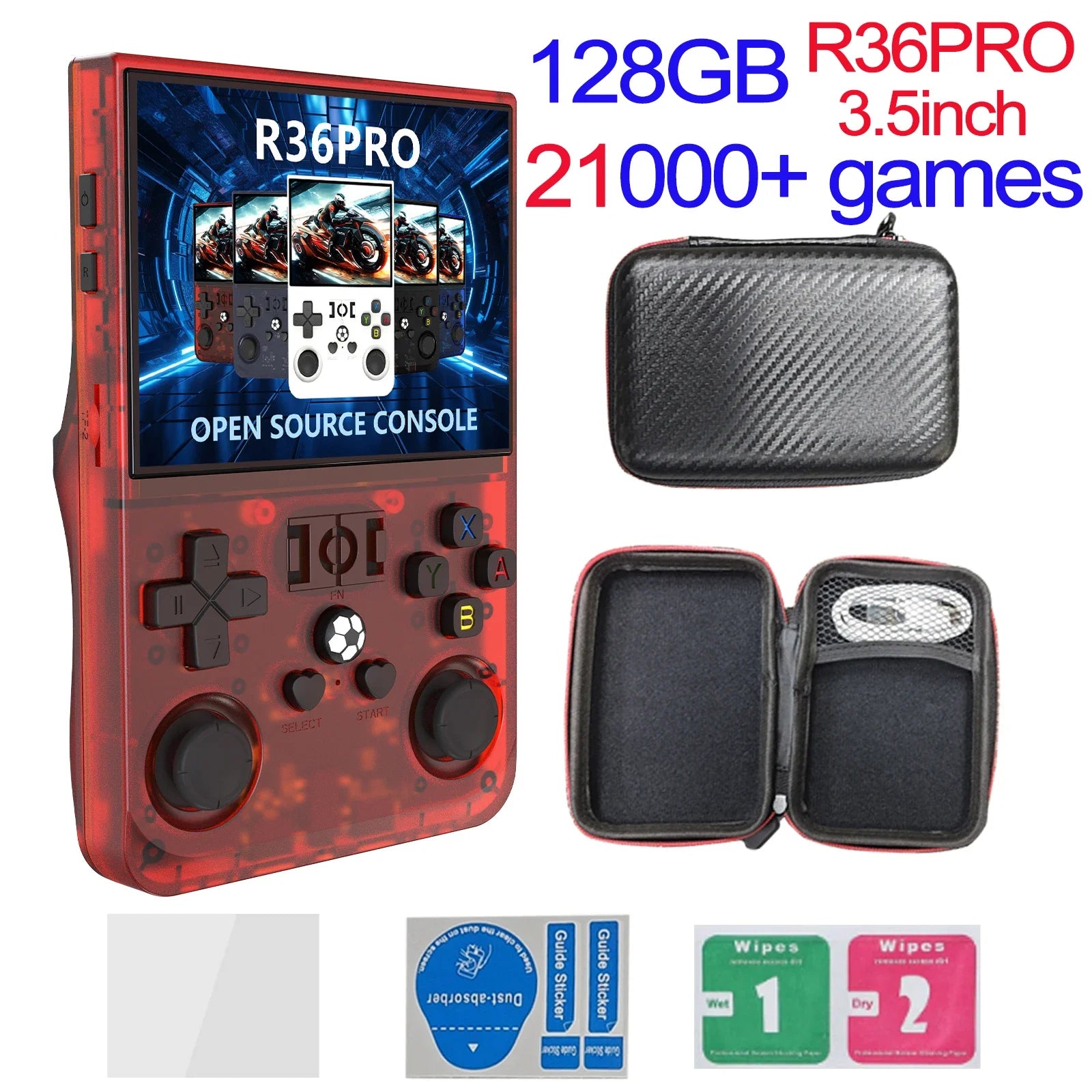 R36MAX Игрална конзола 64GB 128GB 18000+ ИГРИ Linux система 4.0-инчов K36 срещу R36S 3.5-инчов джобен видео плейър. Не е необходимо изтегляне.