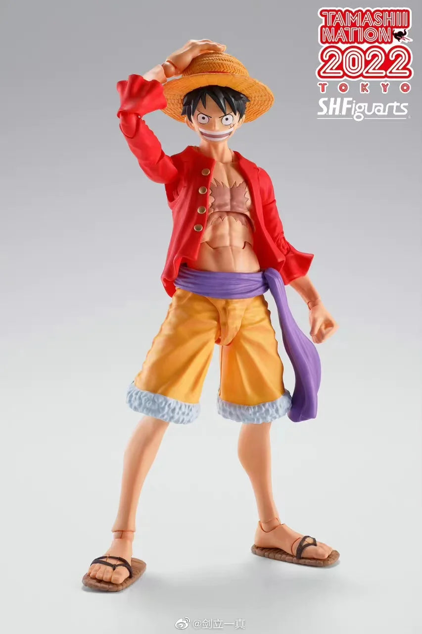 New 100% Original Bandai Sh Figuarts Shf One Piece Monkey D Luffy Romance Dawn Action Figures Anime Model Toys Figura Collection