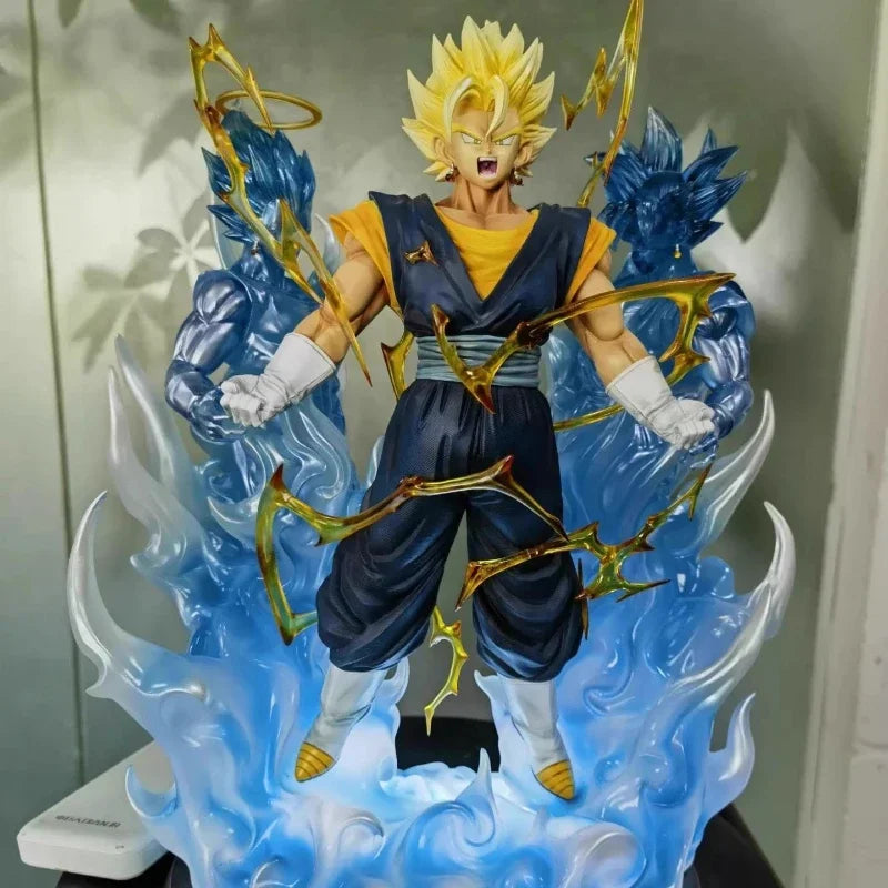 37cm New Original Dragon Ball Anime Figure Vegetto Soul Forging Series Peripheral Resin Model Statue Desktop Ornaments Gift Toys