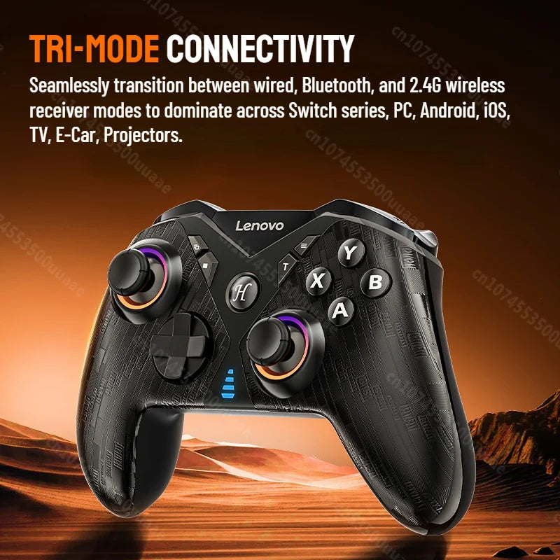Lenovo S05 Gaming Controller RGB Wireless Gamepad Hall Effect Joystick Trigger For Switch/2/OLED/Lite PC iPhone Android Phones