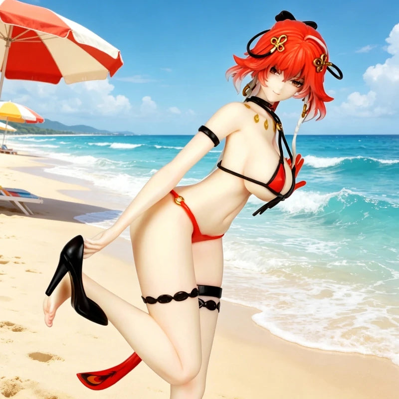 New 27cm Wuthering Waves Changli Tall Swimsuit Sexy Anime Figure Pvc Collectible Statue Boxed Desk Decor Adult Gift For Fans