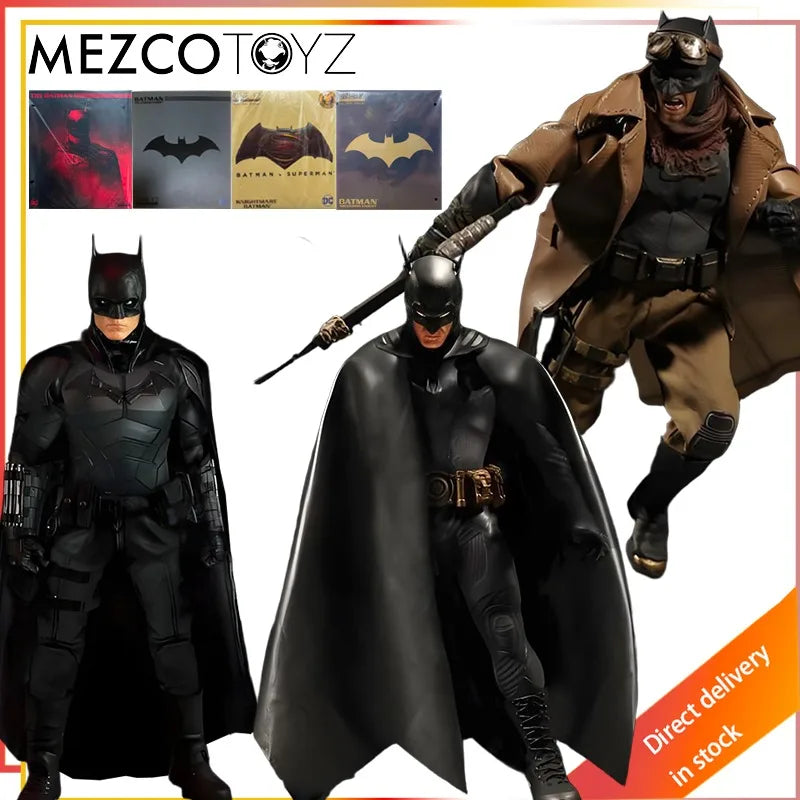 MEZCO TOYZ Original COLLECTIVE Batman Sovereign Knight Ascending Knigh Collectible Action Joint Mobility Figure Model Toys