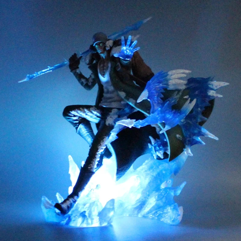One Piece Aokiji Kuzan Аниме Фигурки 2 Глави 30см Gk Фигурка Pvc LED Светещ Модел Статуя Колекция Декорация Играчка Коледен Подарък