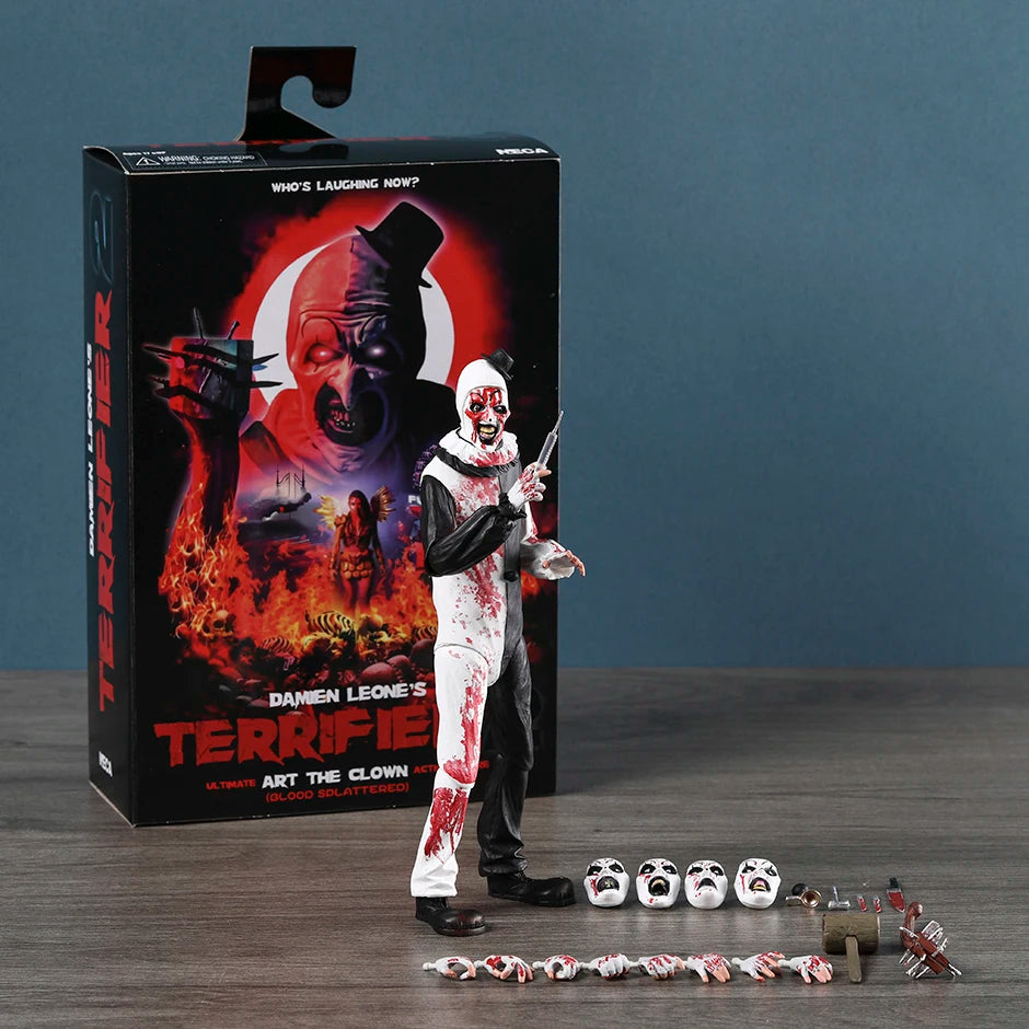 NECA Damien Leone's TERRIFIER 2 Ultimate Art the Clown Figure BLOOD SPLATTERED