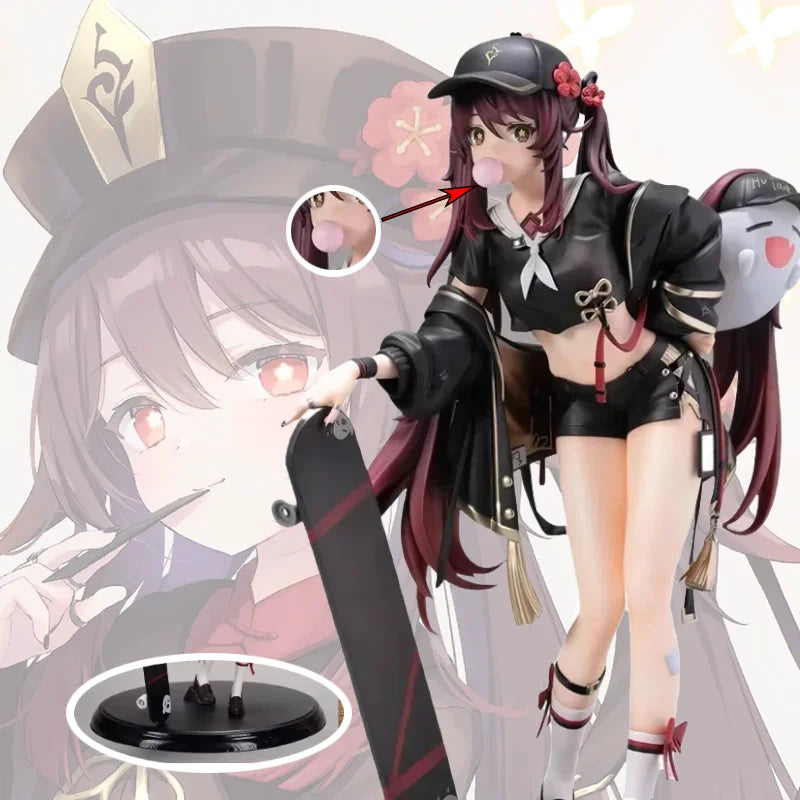 23cm Anime Genshin Impact Figures Hu Tao Action Figures Honkai Demon Slayer Dragon Ball Android 18 PVC Model Toys Gifts