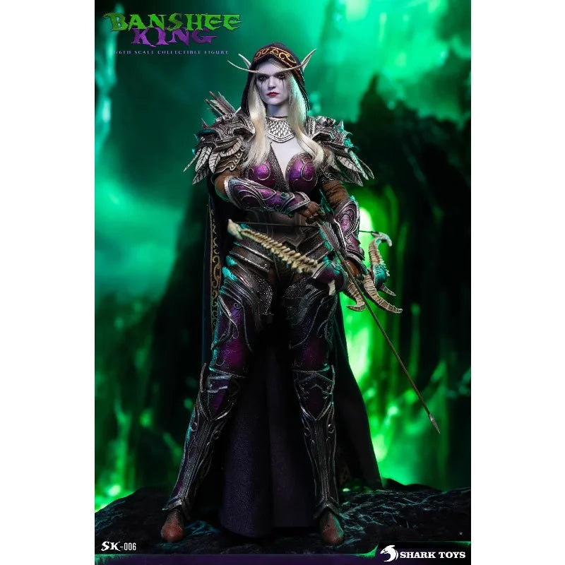 In Stock SHARK TOYS Original Female Demon King Sylvanas Windrunner 1/6 Finished Movable Doll Model Figurine Toy Gift Collection