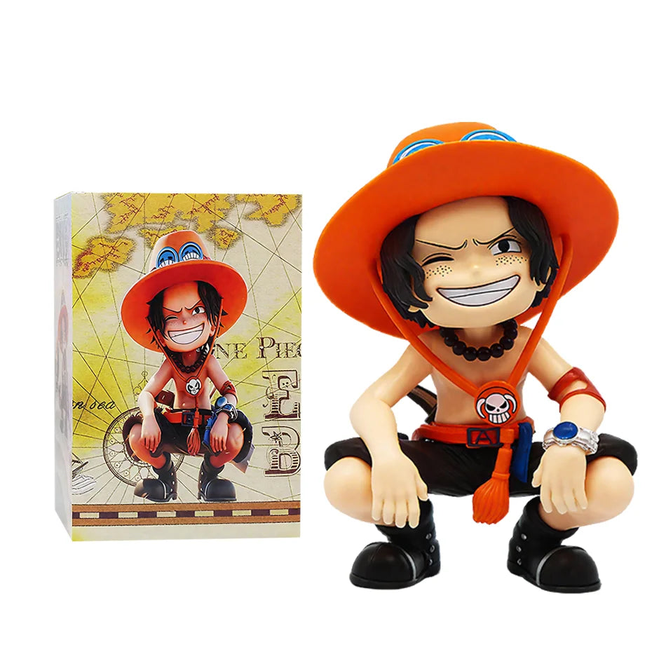 One Piece 13cm Anime Figure One Piece Monkey D Luffy Roronoa Zoro Kawaii Toys Q Figural Nendoroid Car Decoration PVC Model Gift