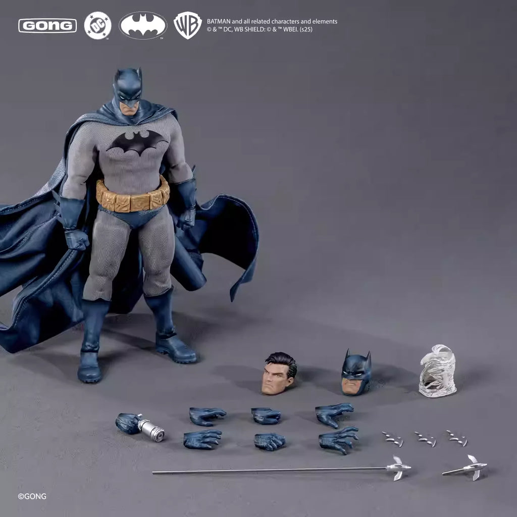 New POP MART GONG Hush Superman Action Figure Batman Movable Joints Doll Head Sculpture Comic Anime Collection Model Toys Gift