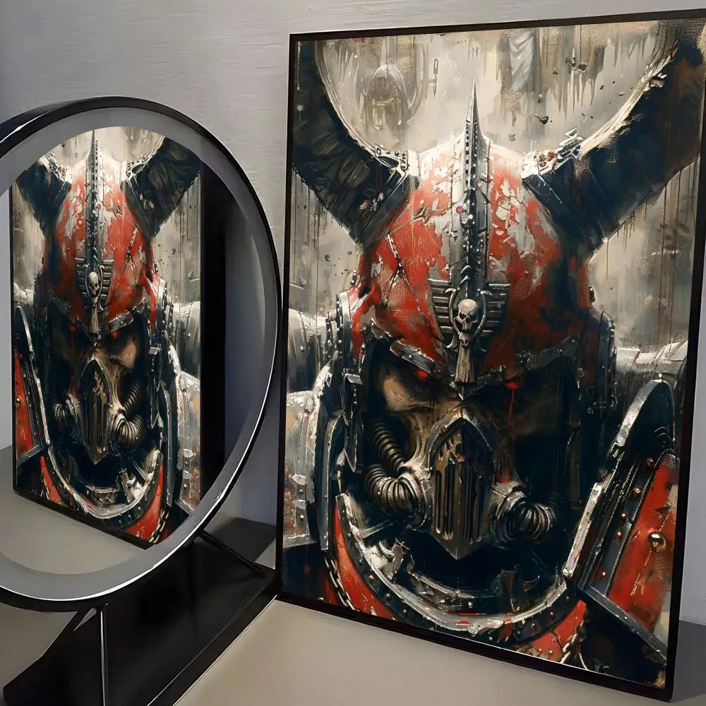 W-Warhammer Game 40K Poster Perfect Sticker Self Adhesive Art Designed for Home Dining Office Spaces