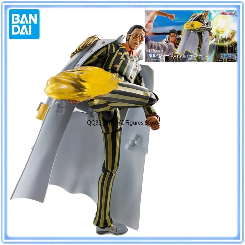Bandai Original S.H.Figuarts One Piece Borsalino FUTURE ISLAND EGGHEAD Anime Action Figure Model Desktop Ornaments Gifts