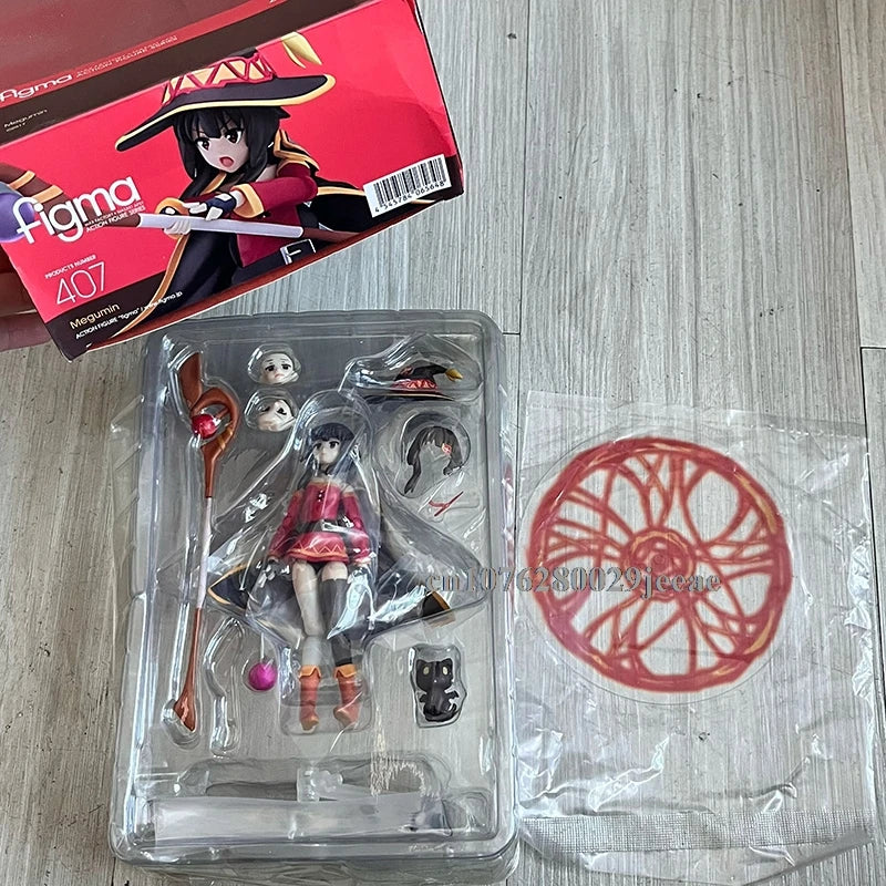 Figma 407 Figur KonoSuba Gottes Segen für diese wunderbare Welt Anime-Figur Megumin-Figuren Niedliche Statue Sammlermodell Spielzeug