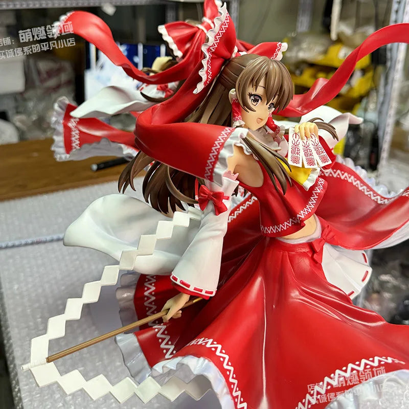 XH AY Studio Touhou Project Hakurei Reimu 1/4 Scale Standing Pose Figure, 41cm Jumbo Shrine Maiden Model PVC Statue Collectible
