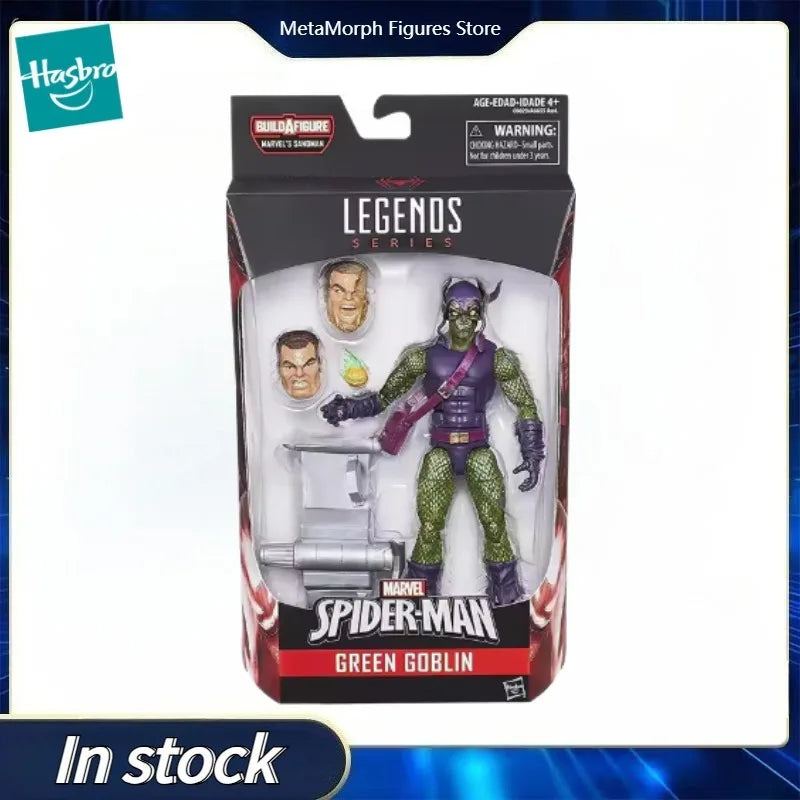Original Hasbro Marvel Legends Series SPIDER-MAN GREEN GOBLIN Anime Figure Toys Collection Ornaments