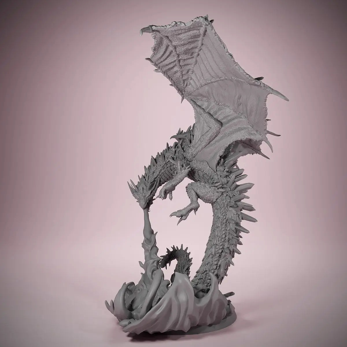 Talaris Dragon Firedragon 3D Printed Painted and Colored Figurines and Ornaments Self-assembly DIY Coloring Figurines