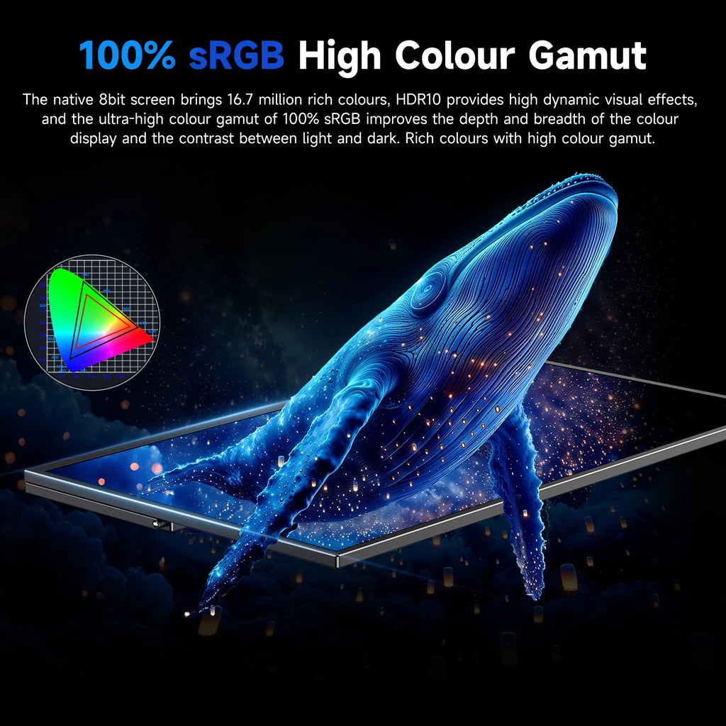 UPERFECT 22 Inch Computer Display Monitor 2K QHD 1440P 100%sRGB IPS Screen w/ Kickstand For Laptop PC Mac Phone PS5 Game Console