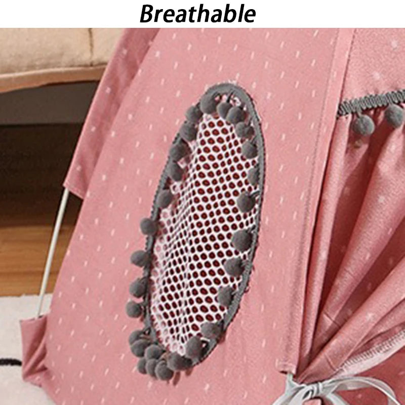 Hiding Cat Tent Semi Closed Nest Bed Portable Indoor Breathable Detachable Cat Tent House Four Seasons Universal Pets Beds