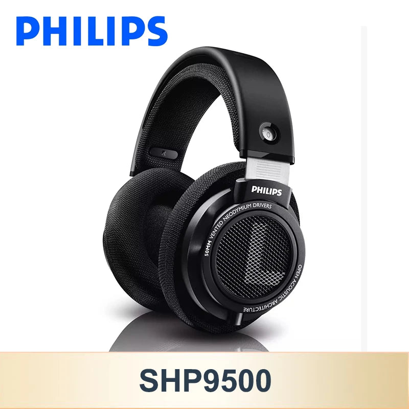 Philips SHP9500 Kopfhörer HiFi-Stereo-Kopfhörer mit Kabel, Computer, Online-Lernen, Ohrhörer, Esports-Spiel, 3,5 mm, 6,3 mm, Universal-Headset