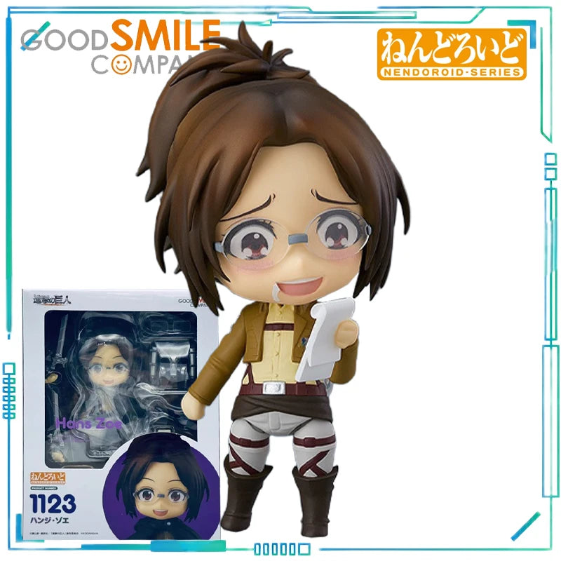 GSC Genuine NENDOROID Series Shingeki No Kyojin 1123 Zoe Hans 365 Mikasa Ackerman Q-version Humanoid and Movable Model Toys Gift