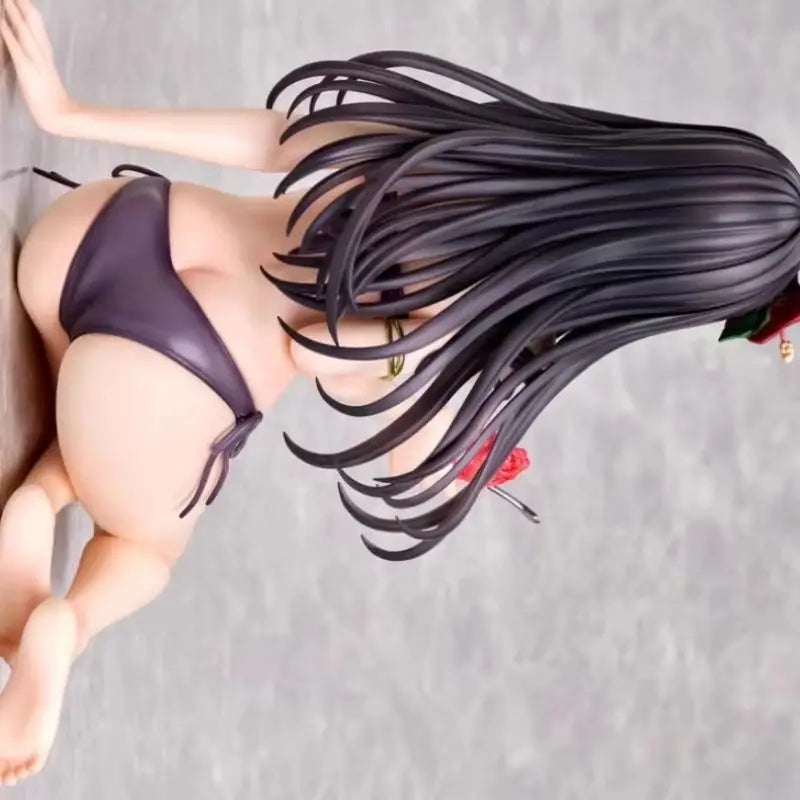 Bikini swimsuit Shuicheng Huashi two-dimensional beautiful girl sitting car desktop animation model ornament