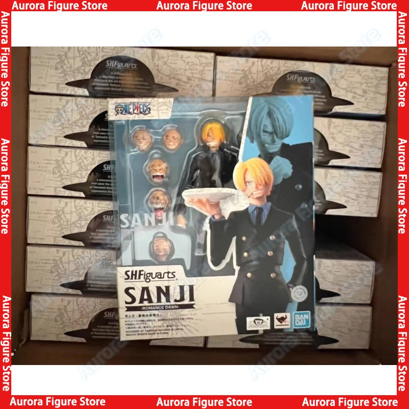 In Stock Bandai S.H.Figuarts SHF ONE PIECE Sanji Romance Dawn Anime Action Figure Toys Gift Model Collection