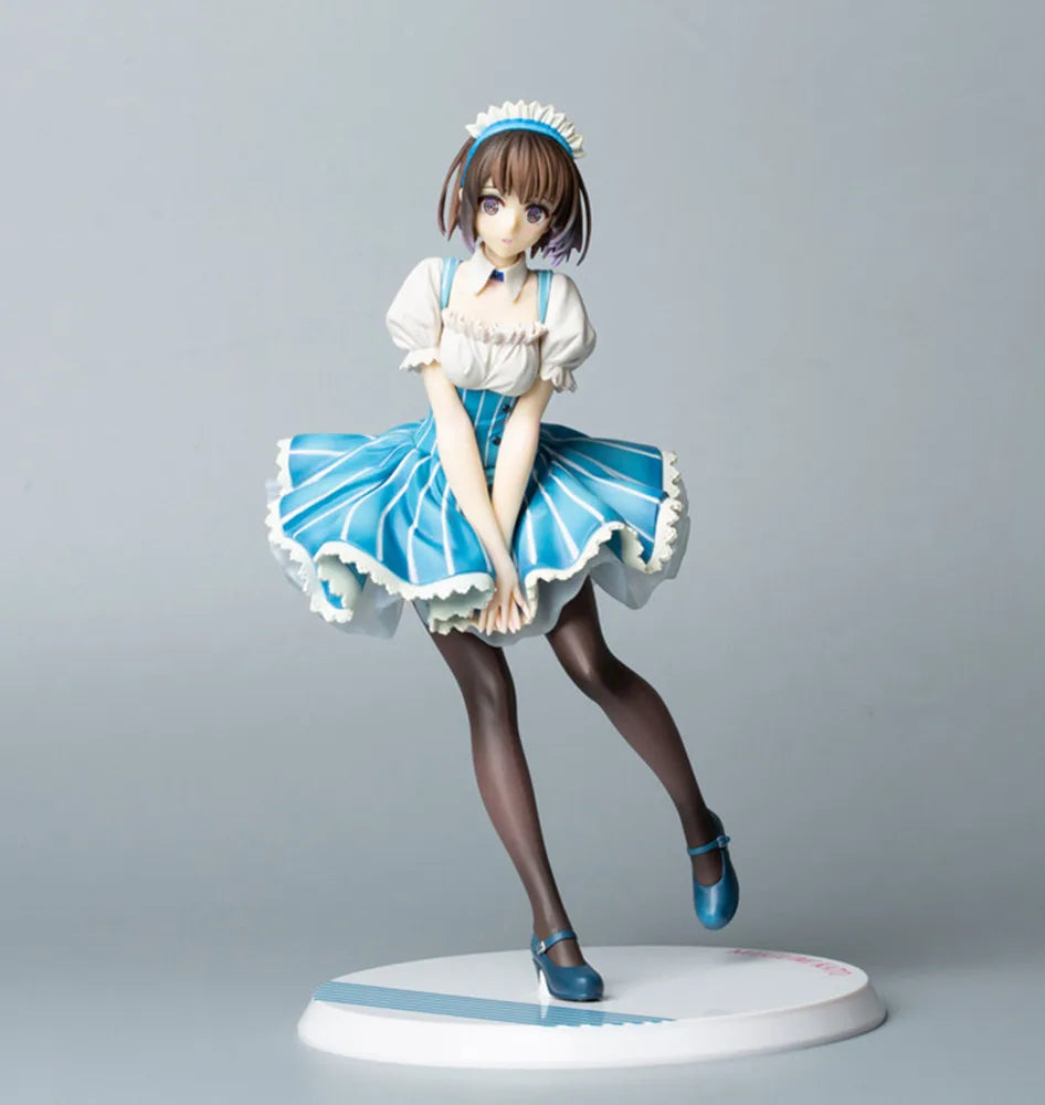 24CM Saekano How to Raise a Boring Girlfriend Anime Figure Maid Megumi Kato PVC Action Figure Model Statue Model Collection Toys