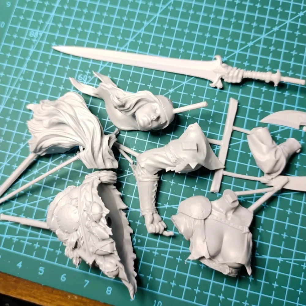 1/10 Woman Pirates Bust Resin Model Kit Unpainted Unassembled Girl Garage Kits DIY Self-assembly Coloring Figurines